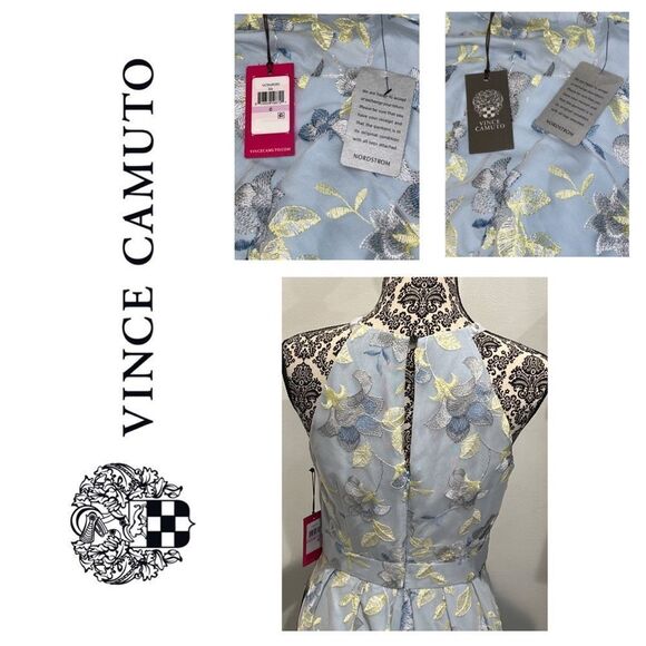 Vince Camuto‎ Women’s Embroidered Mesh Floral MIDI Dress - Size 6 - Picture 3 of 3